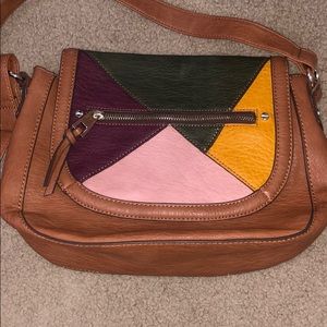 Multi-colored crossbody purse